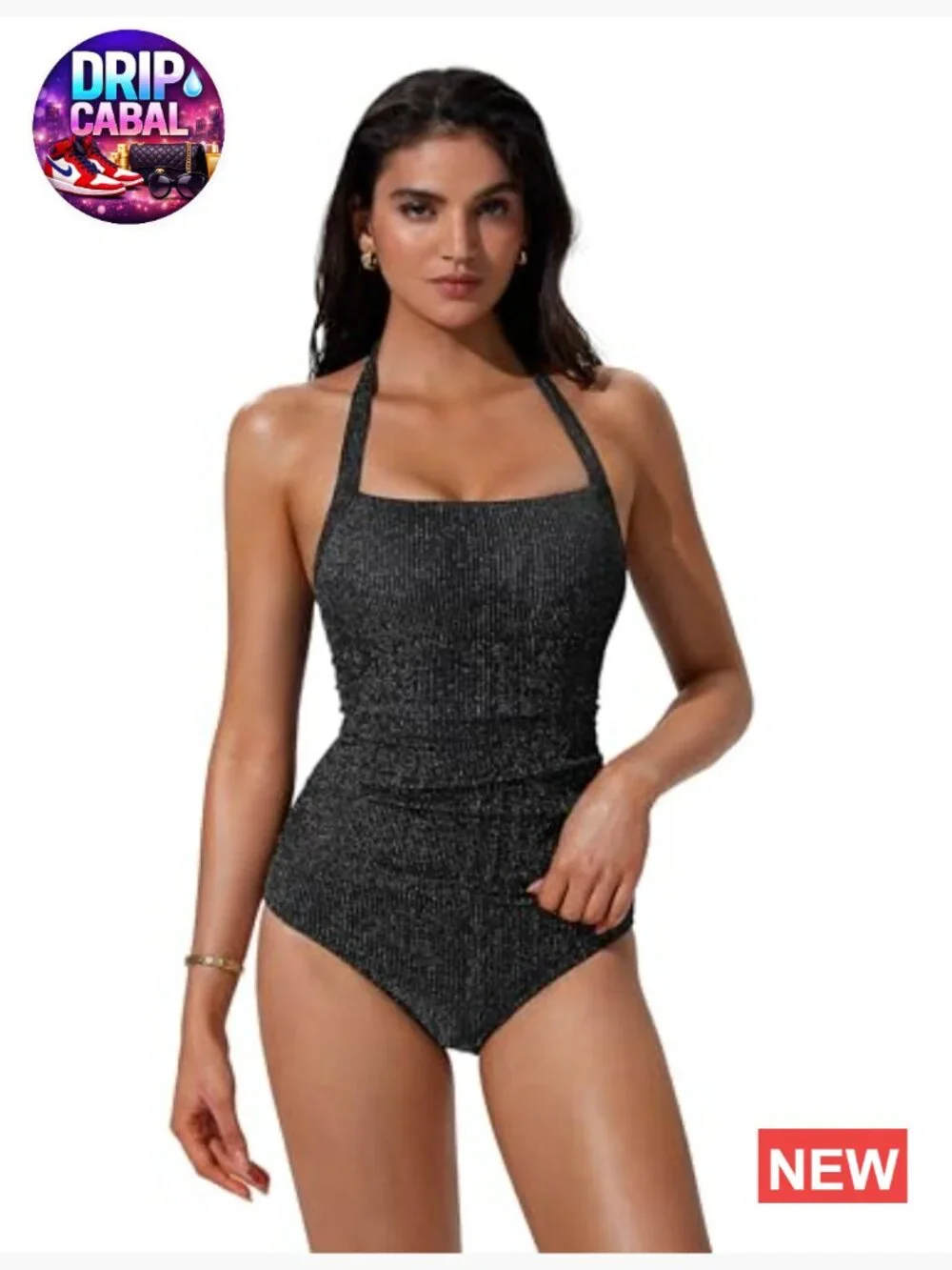 Tummy Control Two Piece Tankini Swimsuit with Adjustable Straps